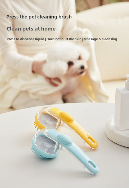 Silicone Pet Dog and Cat Bath Massage Brush Supplies