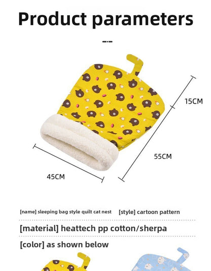 Washable Lamb Wool Pet Bed Semi Enclosed Warm Winter House for Cats and Dogs Detachable Cozy Nest