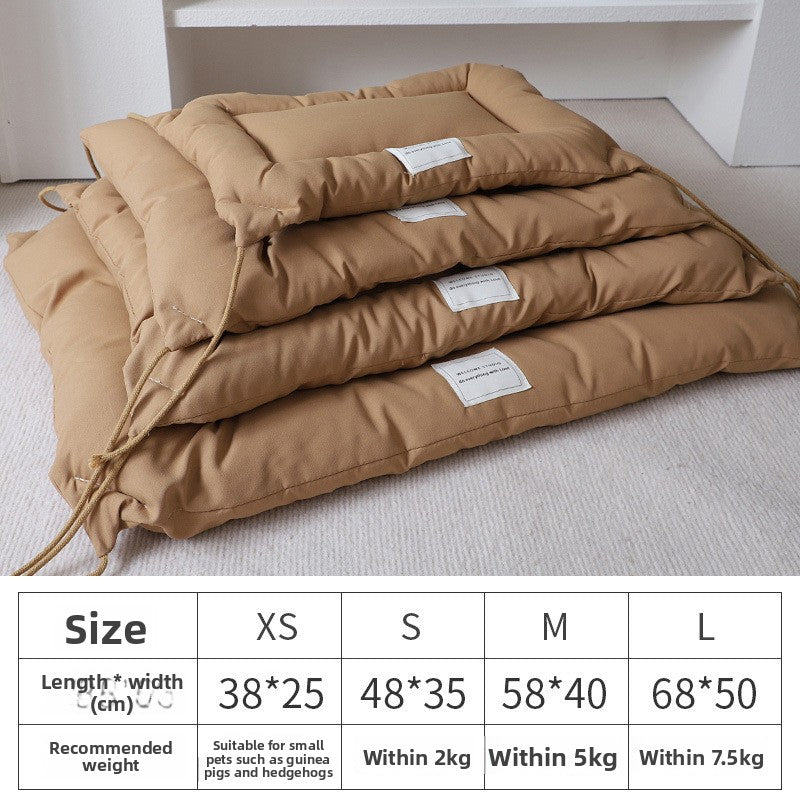 Cozy Ins Style Pet Bed Warm Thickened Marzis Cage Cushion for Dogs Cats Autumn Winter Soft Plush Comfortable Mat Korean Design