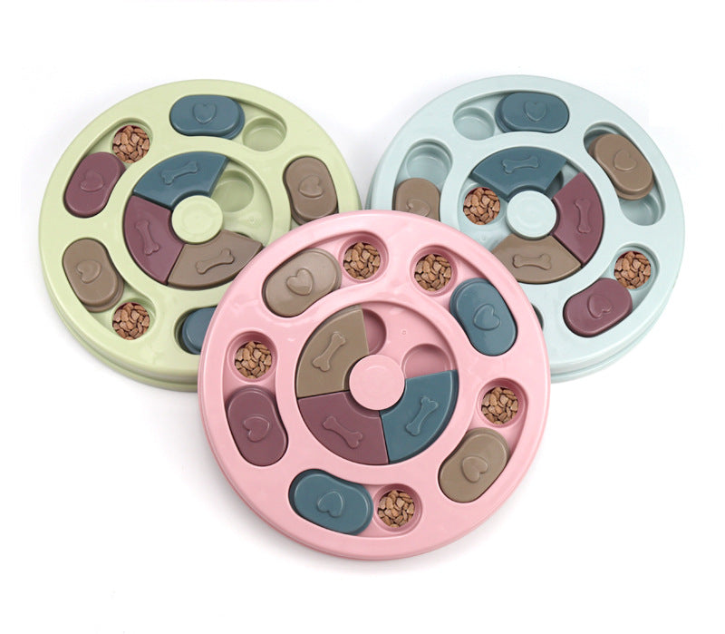 Interactive Pet Dog Puzzle Slow Feeder Leak Proof Durable Dog Bowl