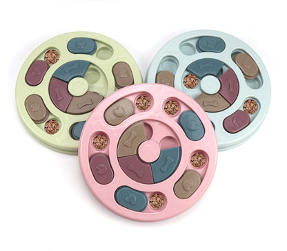 Interactive Pet Dog Puzzle Slow Feeder Leak Proof Durable Dog Bowl