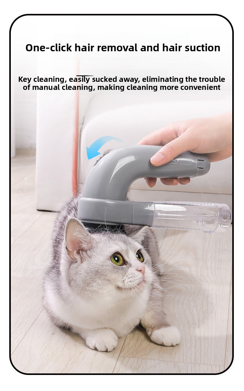 Portable Electric Pet Hair Remover Vacuum Cleaner for Cats and Dogs Rechargeable Handheld Grooming and Massage Tool for Home Car Furniture