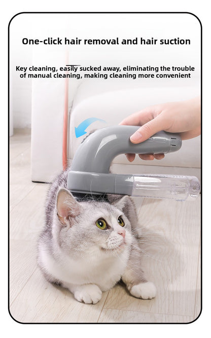 Portable Electric Pet Hair Remover Vacuum Cleaner for Cats and Dogs Rechargeable Handheld Grooming and Massage Tool for Home Car Furniture