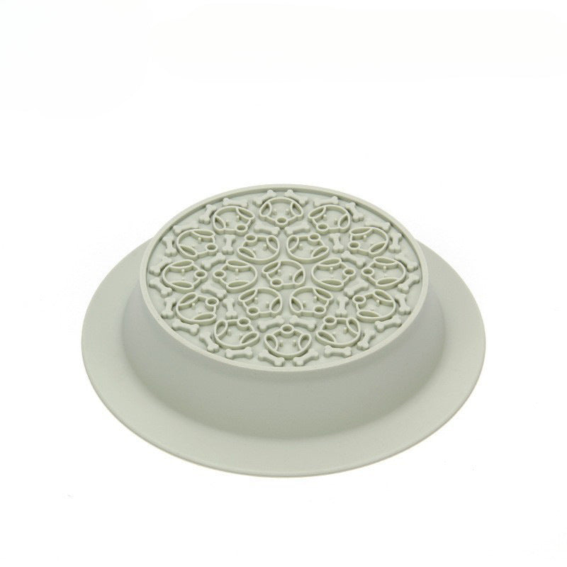 Pet Bowl Double Bowl Food Grade Silicone Cat and Dog Bowl Slow Food Bowl Slow Food Bowl Small Stainless Steel Dog Bowl Pet Supplies