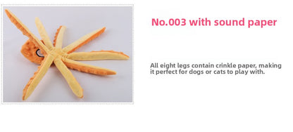 Soft Octopus Plush Toy for Dogs and Cats Durable Chew Resistant Pet Toy with Squeaker Interactive Playtime Fun for Puppies and Kittens