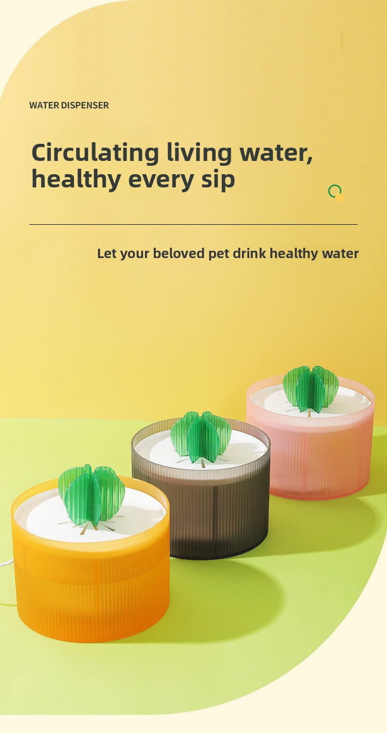 Cactus Shaped Smart Cat Water Dispenser Featuring Filter Flow System