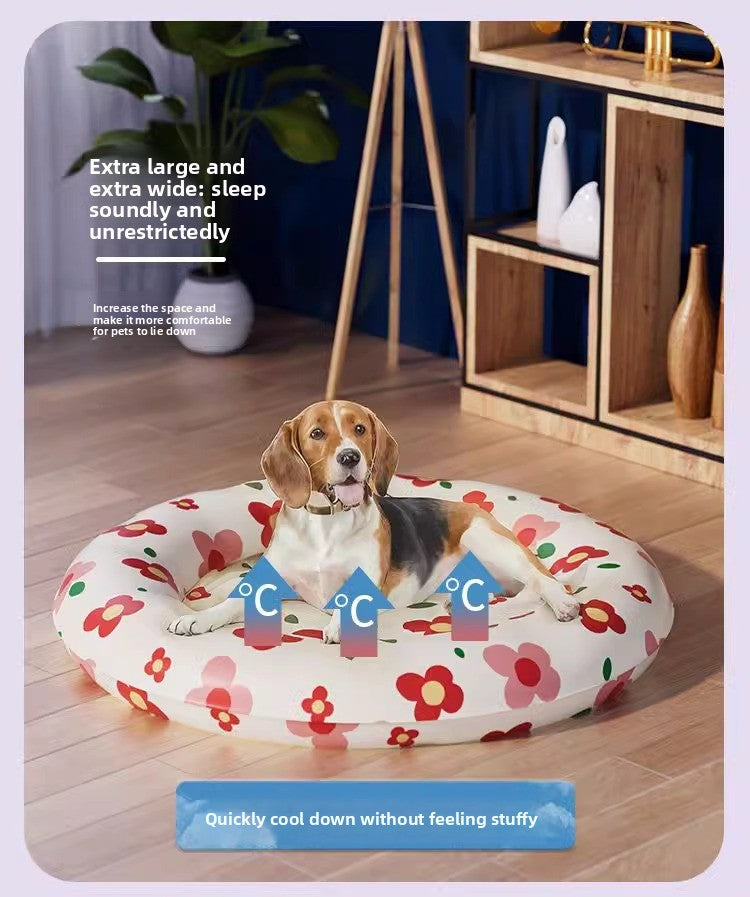 Summer Pet Cooling Mat Water Filled Ice Nest Bed for Large Cats Dogs