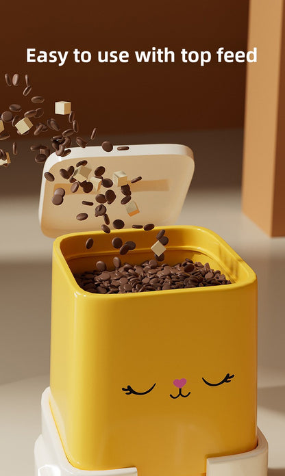 Large Capacity 5L Automatic Pet Feeder and Waterer Combo Adjustable Height Dog Cat Bowl Set with Non Slip Base