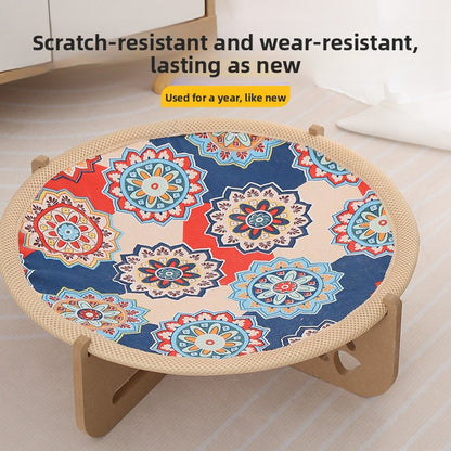 AllSeason Bungee Trampoline Nest Round Cat Scratching Mat Ethnic Sisal OnePiece Board Dropshipping
