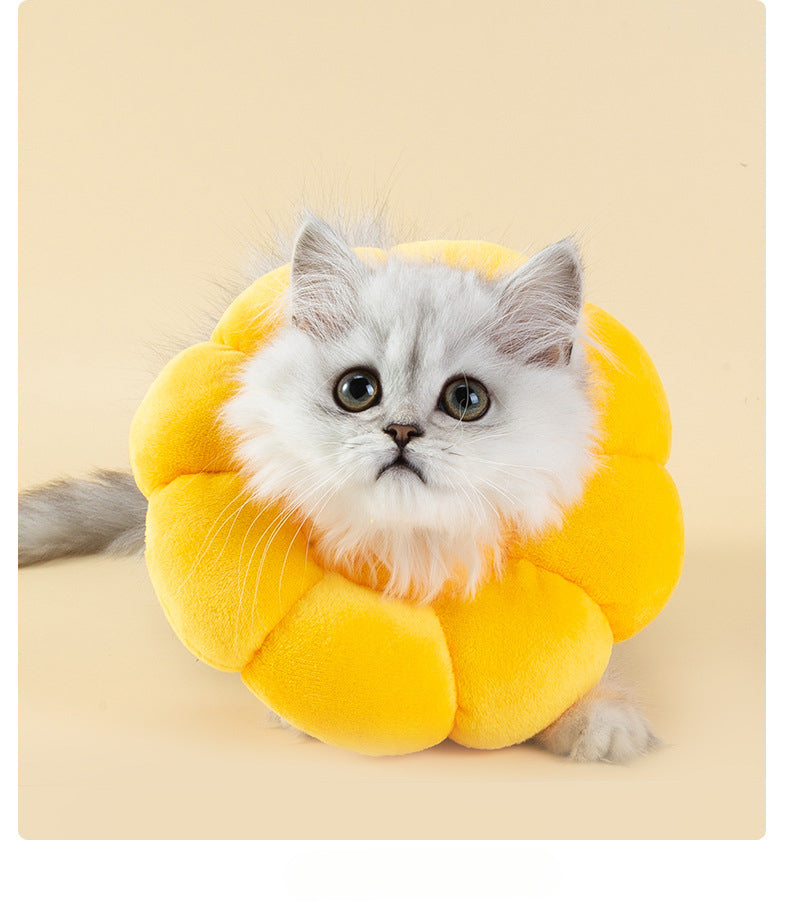 Sunflower Elizabethan Collar Pet Collar Cat Elizabethan Collar Dog Collar Neutering Anti-Lick Collar