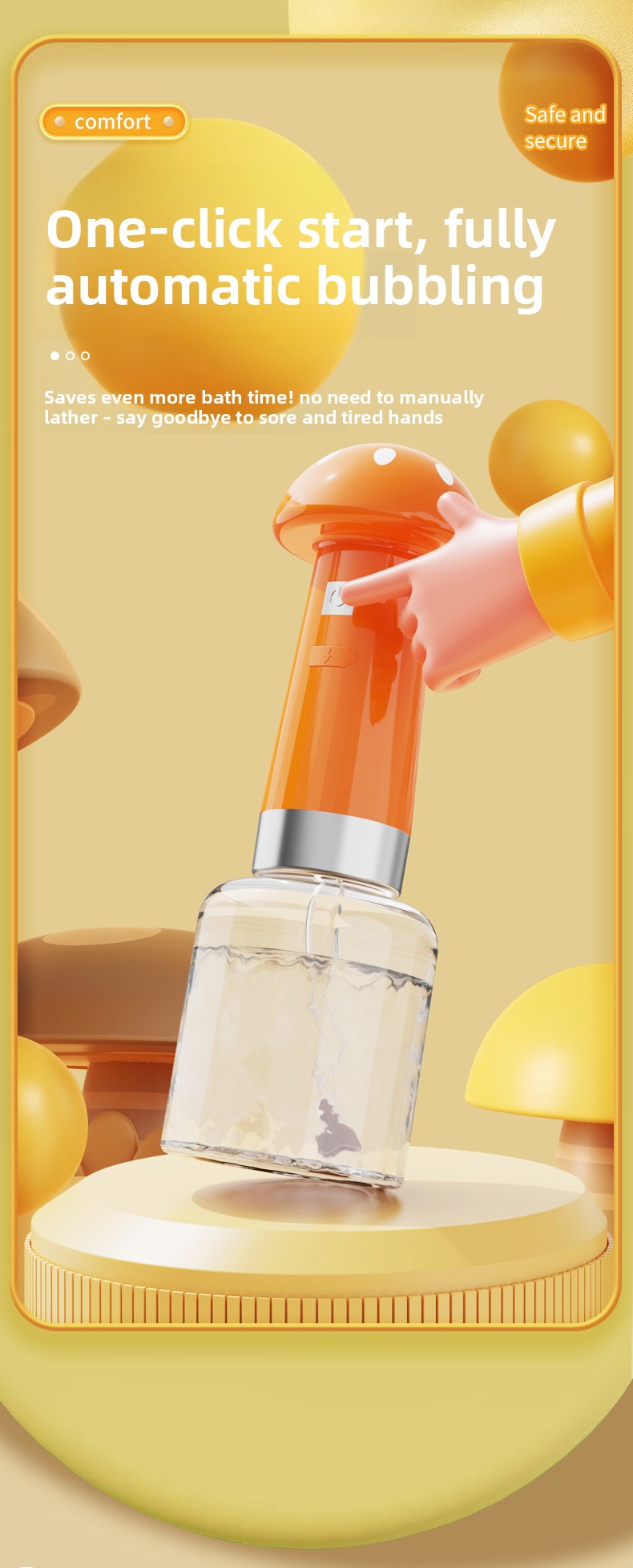 Automatic Pet Bubble Bath Machine One Click Foam Shower Gel Dispenser for Dogs Cats Gentle Cleaning and Fun Bath Time