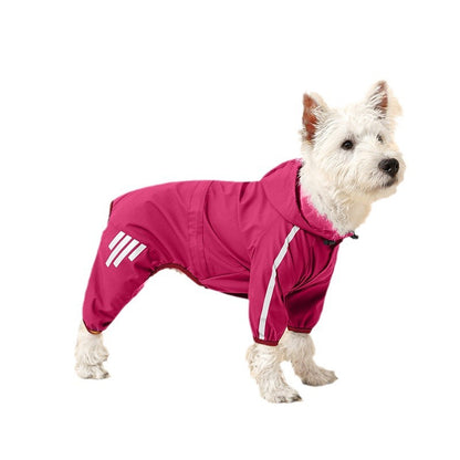 Waterproof Four-Legged Dog Raincoat for Teddy, Pomeranian, and Bichon