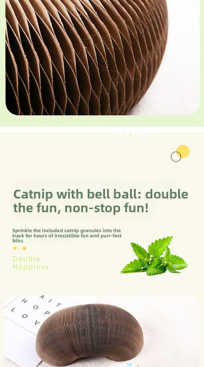 Magnetic Organ Style Corrugated Paper Cat Scratching Board Wear Scratch Resistant Toy