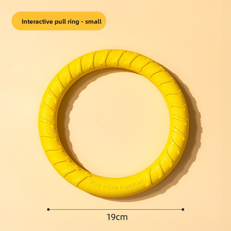 Dog Outdoor Training Energy-Consuming Safe Soft Rubber Interactive Pull Ring Toy