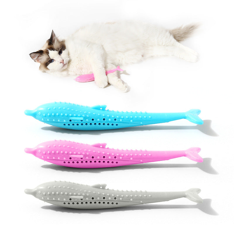 Cat mint silicone toy cat stick fish mint tooth grinding stick