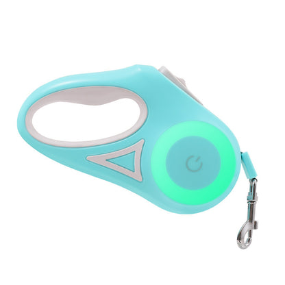 LED luminous dog leash pet leash automatic retractable walking dog leash