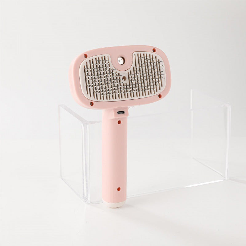 Pet spray comb One-click spray Anti-flying hair Cat and dog comb Pet spray comb to remove floating hair