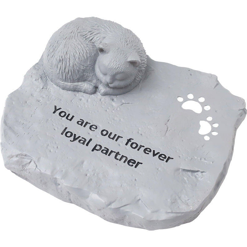 Animal Funeral Sacrifice Resin Crafts Ornament Puppy Cat Pet Burial Memorial Stone Tombstone