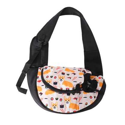 Pet bag Pet shoulder bag Stylish breathable oblique straddle cat bag