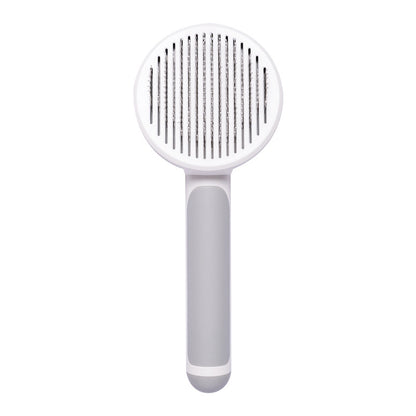 Round hair pet comb cat comb stainless steel needle dog hair removal brush self-cleaning comb