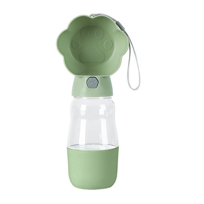 New pet dog dog out water cup puppy kettle water dispenser water bottle portable accompanying cup water food belt rope