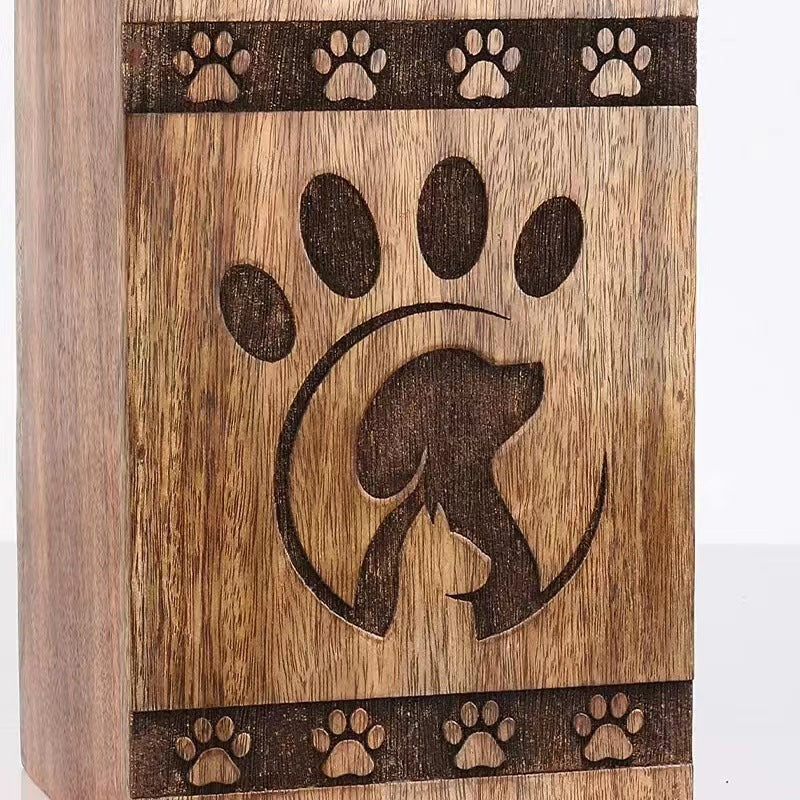 Wooden Memorial Box Pet Small Animal Funeral Supplies Bone Ash Wooden Box Cat Dog Coffin Box Pet Supplies