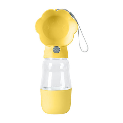 New pet dog dog out water cup puppy kettle water dispenser water bottle portable accompanying cup water food belt rope