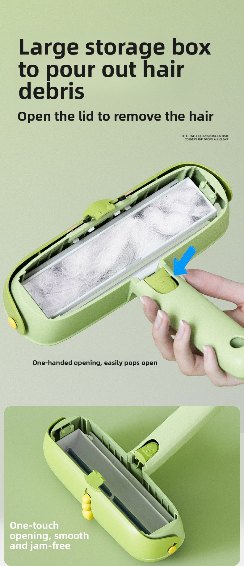 Reusable Pet Hair Remover Brush Dinosaur Design Sticky Lint Roller for Cat Dog Hair on Bedding Clothes Furniture Carpet Couch