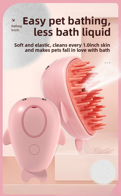 Pet Bath Spray Comb Cat Dog Electric Hair Removal Comb One-Key Anti-Flying Hair Dolphin Massage Brush Rechargeable