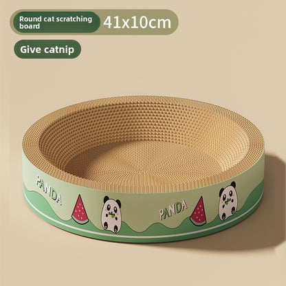 Round Cat Scratching Board Durable Non-Shedding Oval Cat Scratching Basin Extra Large All-Season Cat Bed Cat Claw Board Scratch-Resistant