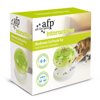 Pet Interactive Slow Feeder Mushroom Cat Food Leakage Educational Toy