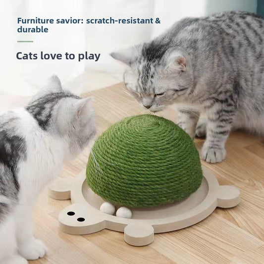 Heavy Duty Sisal Cat Scratching Board Turtle Shape Non Shedding Cat Claw Grinder Toy Durable Scratch Pad for Kittens and Cats Boredom Relief
