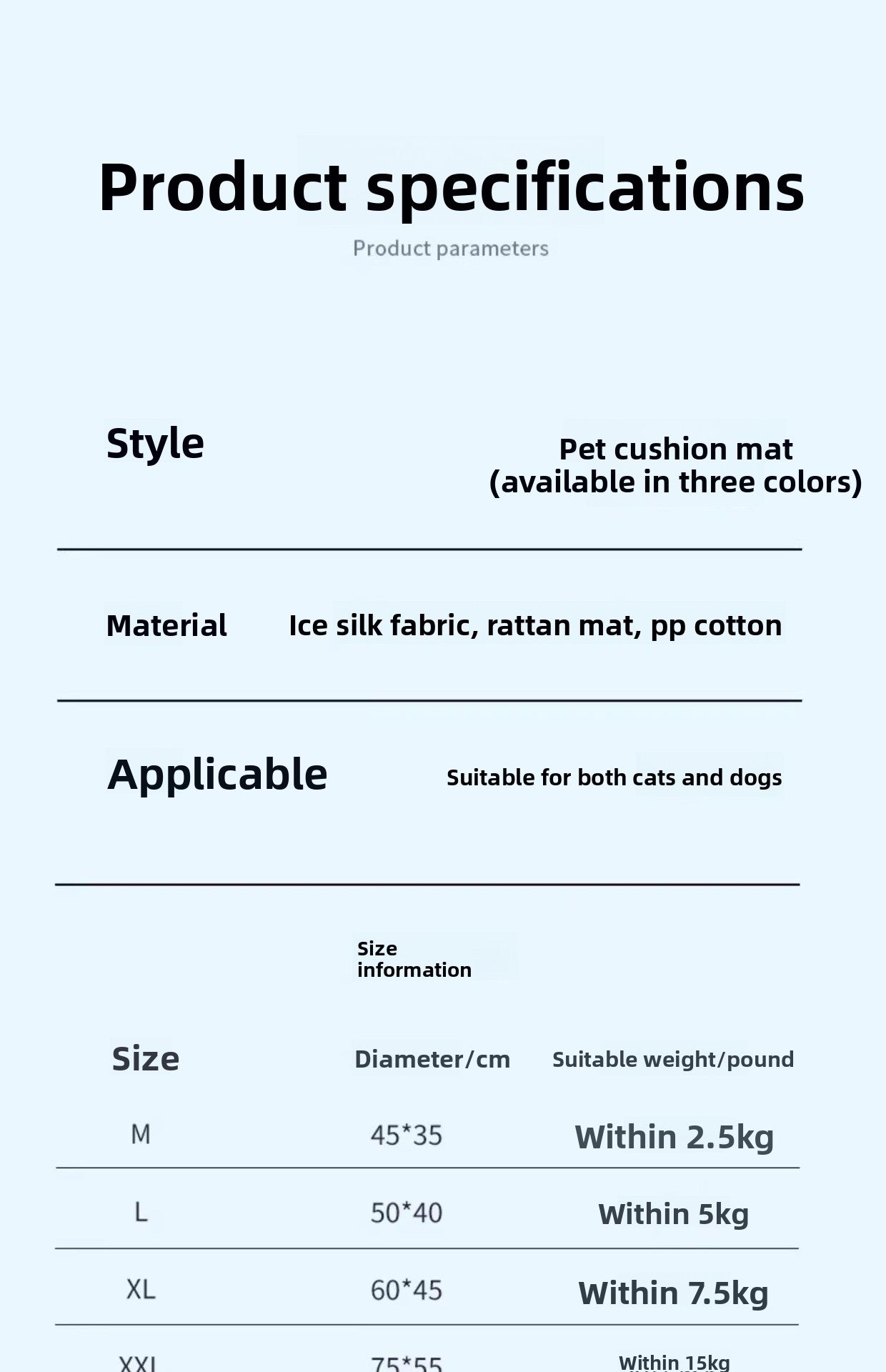 All Season Universal Pet Cooling Mat Bed Cushion for Bichon Dog Cat Summer