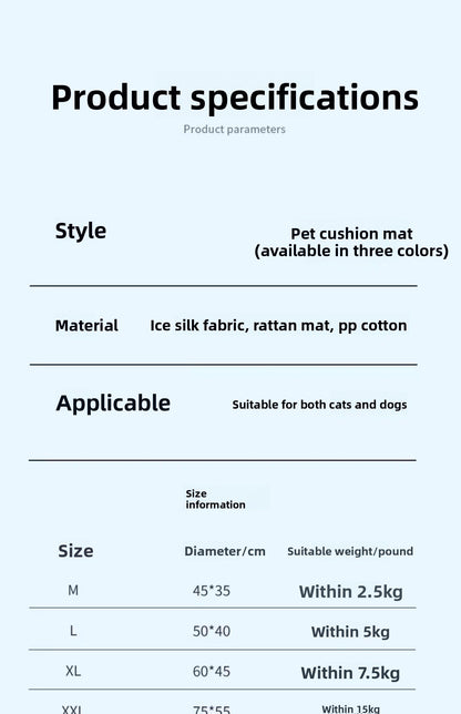 All Season Universal Pet Cooling Mat Bed Cushion for Bichon Dog Cat Summer