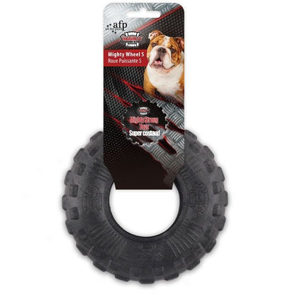 Durable Interactive Dog Chew Tire Toy with Food Hiding Fun