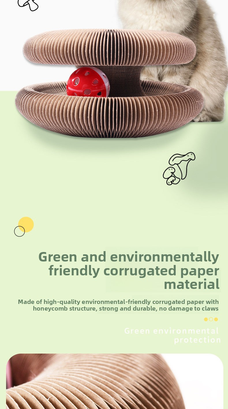 Magnetic Organ Style Corrugated Paper Cat Scratching Board Wear Scratch Resistant Toy