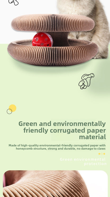 Magnetic Organ Style Corrugated Paper Cat Scratching Board Wear Scratch Resistant Toy