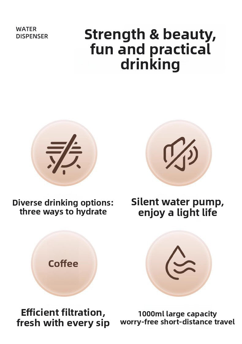 Silent Automatic Cat Water Dispenser Large Capacity Pet Fountain Anti Black Chin Bowl