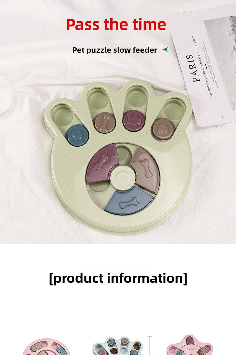 Interactive Pet Dog Puzzle Slow Feeder Leak Proof Durable Dog Bowl