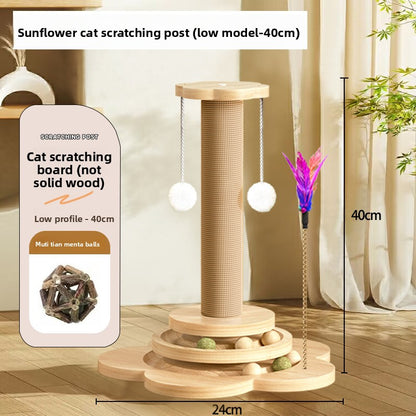 WearResistant Sisal Cat Scratching Post Board Toy for Vertical Climbing Boredom Relief