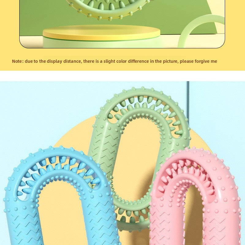 TPR Teething Chew Toy for Dogs and Cats Interactive Dental Cleaning O-Ring Soothing Puppy Kitten Pet Supplies