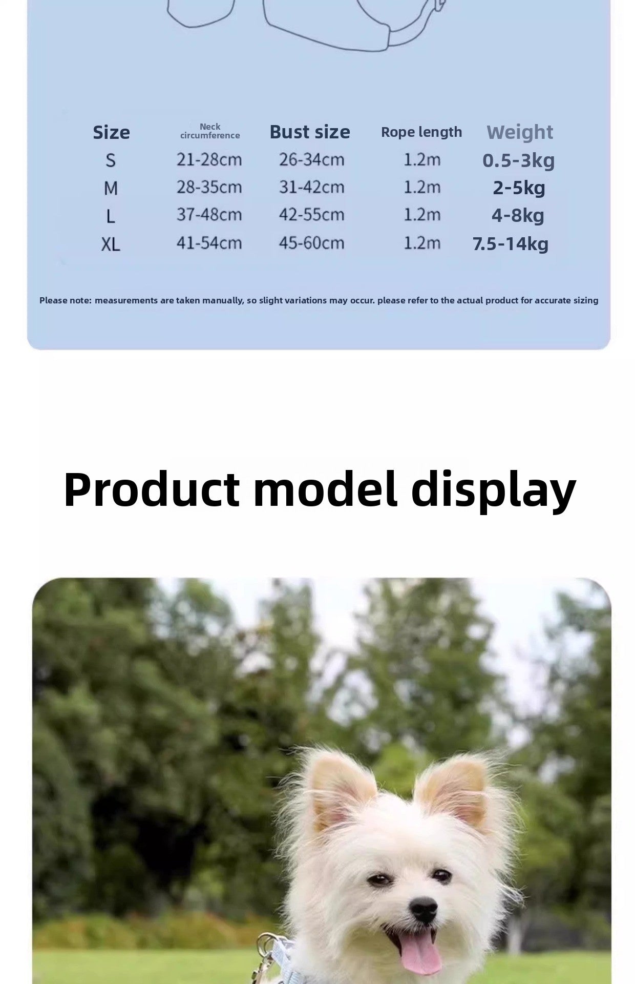 Small Dog Outdoor Walking Leash Vest Style Chest Harness for Teddy Bichon Pomeranian