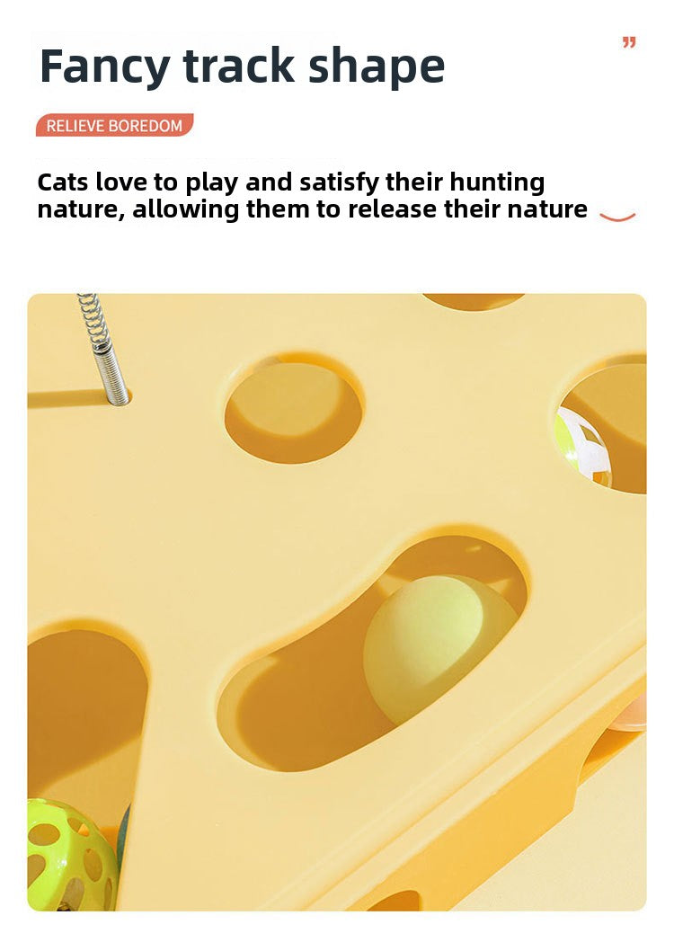 Cat Teaser Wand Toy Self-Entertainment Boredom Relief Energy Consuming Fun Kitten Educational Game Box Bell Maze Box