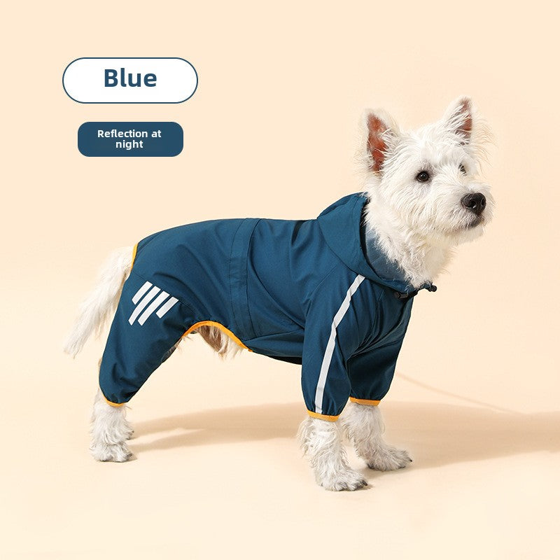 Plus size dog raincoat pet clothes sweatshirt warm windproof raincoat pet assault clothing pet supplies