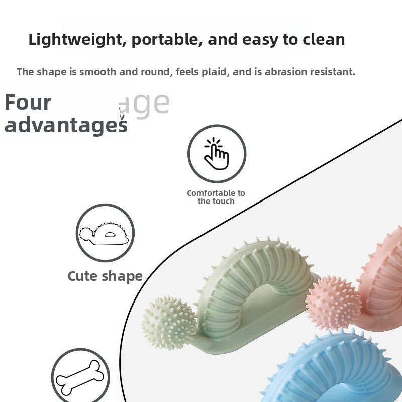 Interactive Dog Chew Toy for Teething Puppies Snail Shaped Food Dispensing Pet Supplies Long Lasting Dental Toothbrush Fun Mental Stimulation