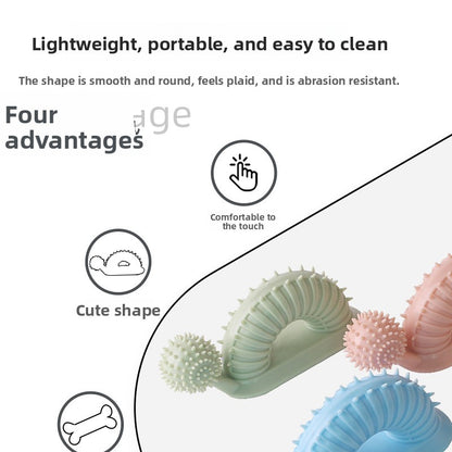 Interactive Dog Chew Toy for Teething Puppies Snail Shaped Food Dispensing Pet Supplies Long Lasting Dental Toothbrush Fun Mental Stimulation