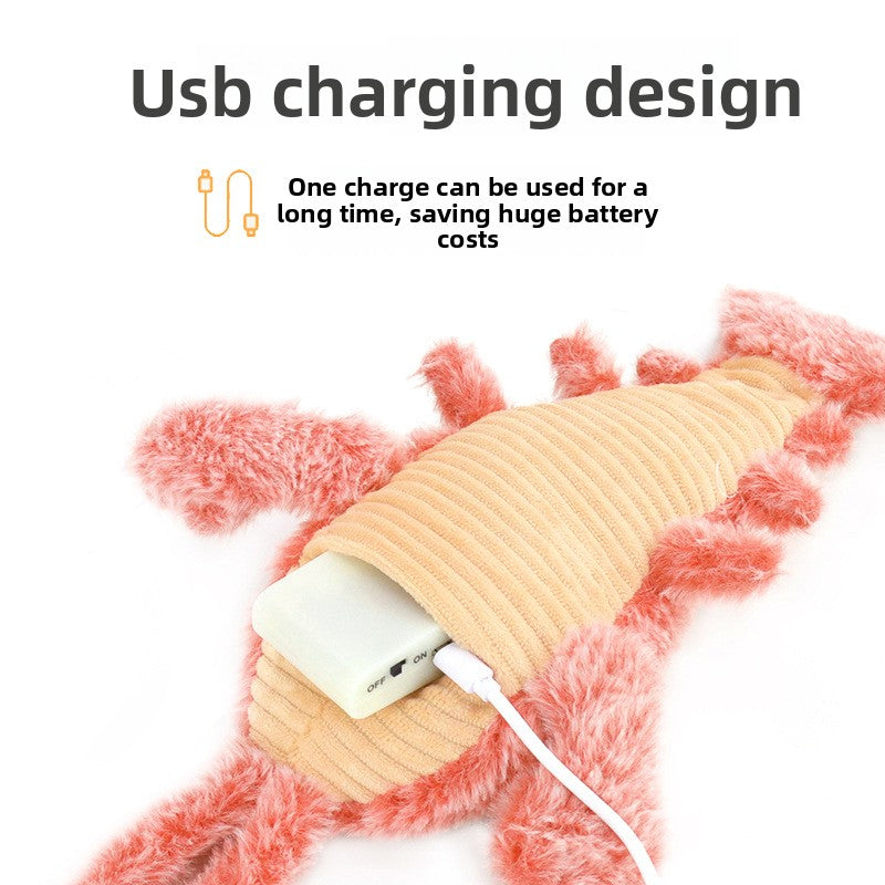 New Electric Simulation Shrimp Catnip Fun Cat Teaser Toy