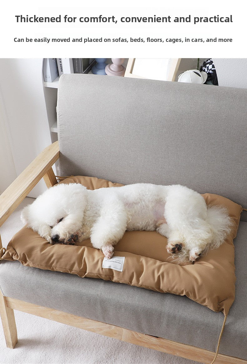 Cozy Ins Style Pet Bed Warm Thickened Marzis Cage Cushion for Dogs Cats Autumn Winter Soft Plush Comfortable Mat Korean Design