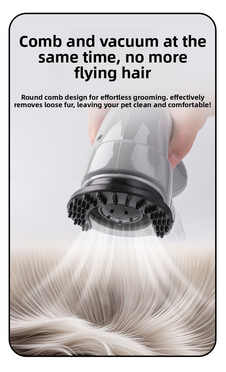 Portable Electric Pet Hair Remover Vacuum Cleaner for Cats and Dogs Rechargeable Handheld Grooming and Massage Tool for Home Car Furniture