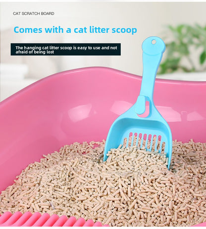 Semi-Enclosed Large Cat Litter Box Detachable Tray Plus Cat Toilet